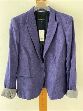 Banana Republic Women's Purple Blazer - Single-Button Tailored Jacket